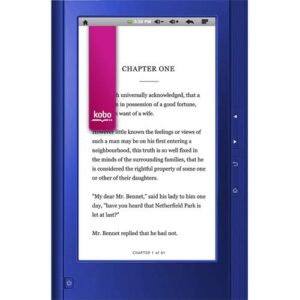 ematic 7" touch screen ebook reader and android internet tablet w/hd video playback, 4gb flash, expandable memory & kobo ereading app (blue)