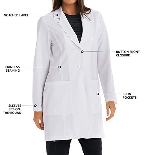 Grey's Anatomy Signature 2402 35" Women's Lab Coat (White, Large)