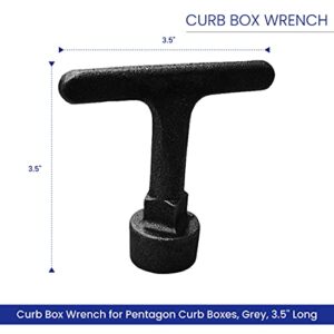 Jones Stephens Curb Box Wrench for Pentagon Curb Boxes, Grey