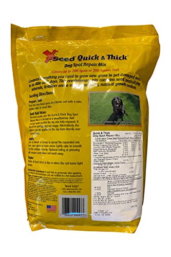 X-Seed Quick and Thick Dog Spot Lawn Repair Mix, 1.75-Pound