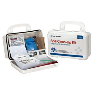 first aid only 6021 21-piece body fluid clean up kit in weatherproof plastic case