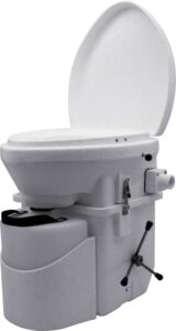 nature's head self contained composting toilet with close quarters spider handle design