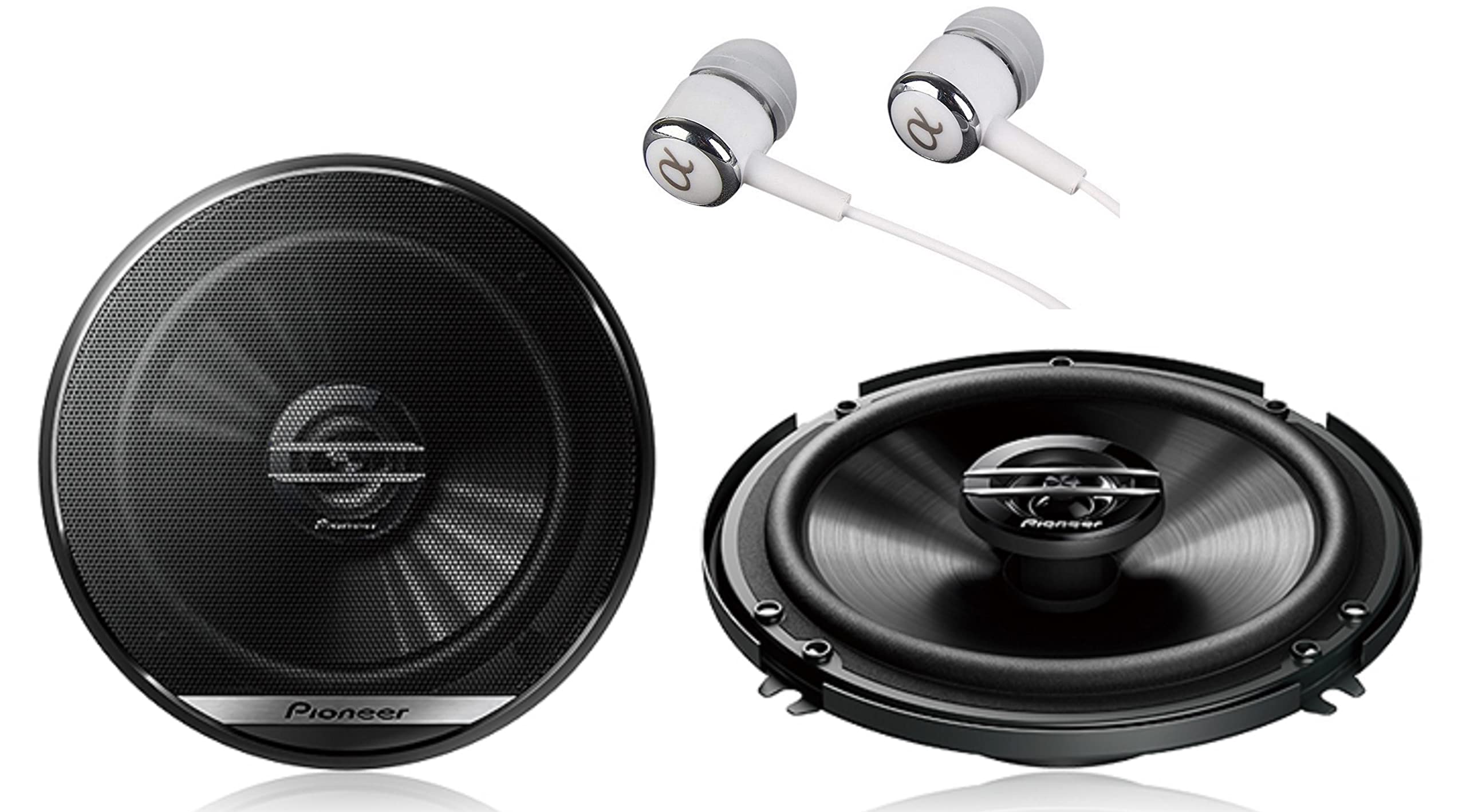 Pioneer TS-G1620F 600 Watts Max Power 6-1/2" 2-Way G-Series Coaxial Full Range Car Audio Stereo Speakers