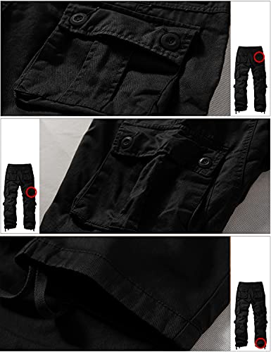 Match Men's Wild Cargo Pants(Black,36)