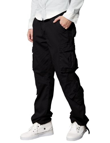 Match Men's Wild Cargo Pants(Black,36)