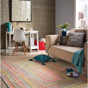Capel Rugs Baby's Breath 4 x 6 Rectangle Braided Area Rug (Natural)