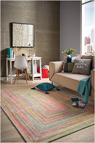 Capel Rugs Baby's Breath 4 x 6 Rectangle Braided Area Rug (Natural)