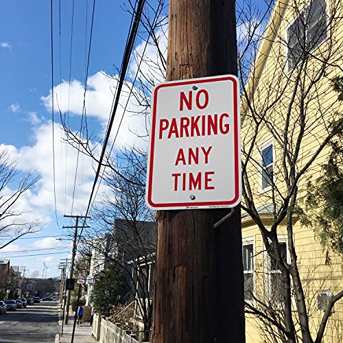 "No Parking Any Time" Sign By SmartSign | 12" x 18" 3M Engineer Grade Reflective Aluminum