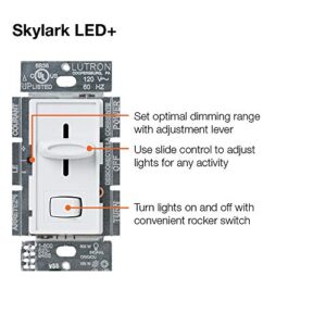 Lutron Skylark LED+ Dimmer Switch for Dimmable LED, Halogen and Incandescent Bulbs | 150W/Single-Pole or 3-Way | SCL-153P-LA | Light Almond