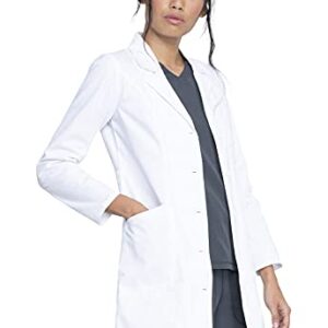 Dickies Contemporary Fit Women's 37" Twill Fitted Lab Coat 82401, S, White