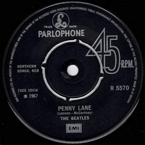 penny lane / strawberry fields forever 45 rpm single