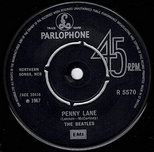 penny lane / strawberry fields forever 45 rpm single