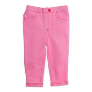 zutano baby girls' terry matchstick jean, hot pink, 18 months