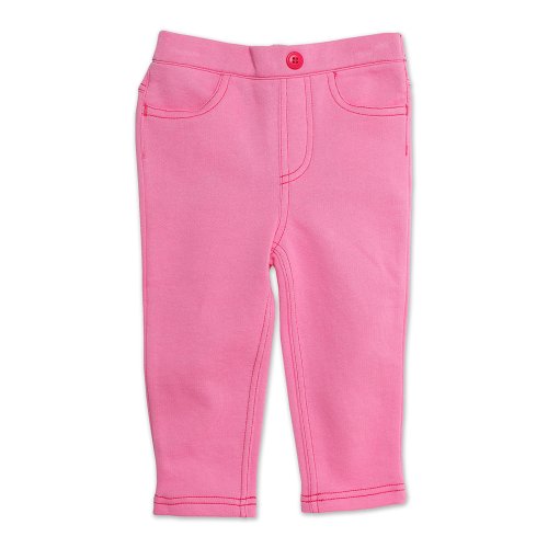 Zutano Baby Girls' Terry Matchstick Jean, Hot Pink, 18 Months