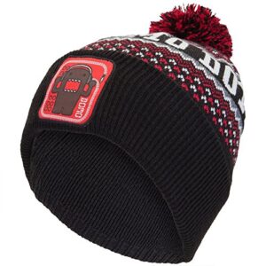 domo - unisex-adult domo - headphones pom pom knit hat black