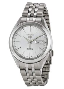 seiko 5 snkl15 men's stainless steel silver dial self winding automatic watch