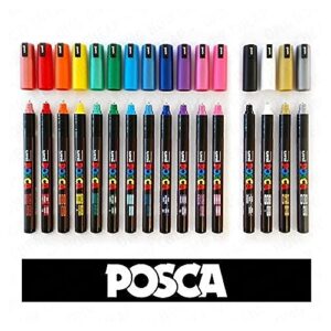 posca paint marker pens pc-1mr 0.7mm nib full range of 16 colours