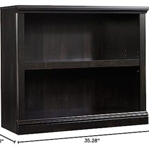 Sauder 2-Shelf Bookcase, Estate Black finish