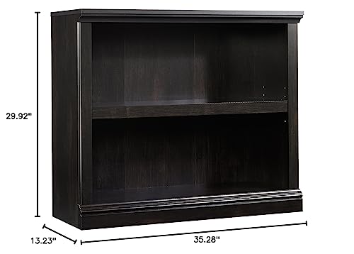 Sauder 2-Shelf Bookcase, Estate Black finish