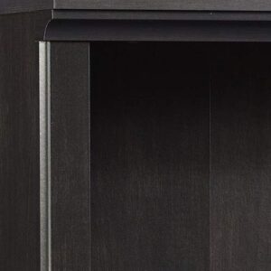 Sauder 2-Shelf Bookcase, Estate Black finish