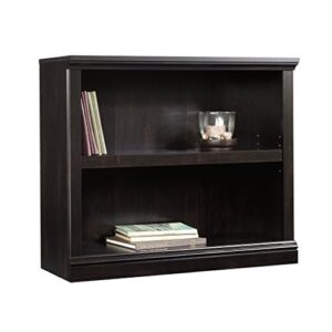 Sauder 2-Shelf Bookcase, Estate Black finish