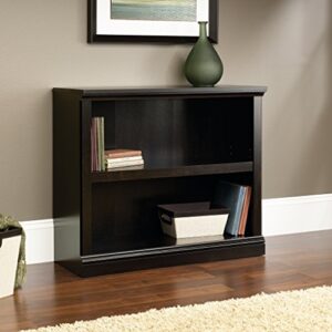 Sauder 2-Shelf Bookcase, Estate Black finish