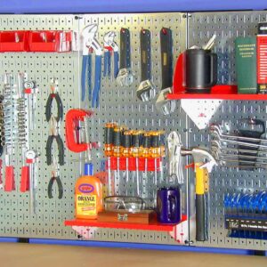 Wall Control Pegboard 32in x 16in Galvanized Metal Pegboard Tool Board Panel