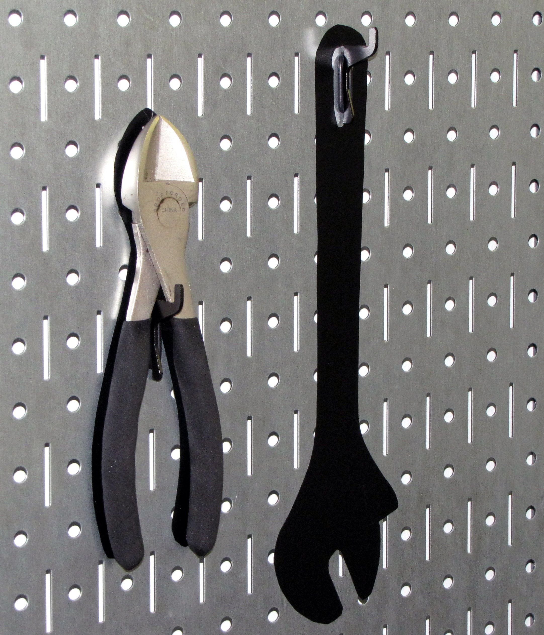 Wall Control Pegboard 32in x 16in Galvanized Metal Pegboard Tool Board Panel