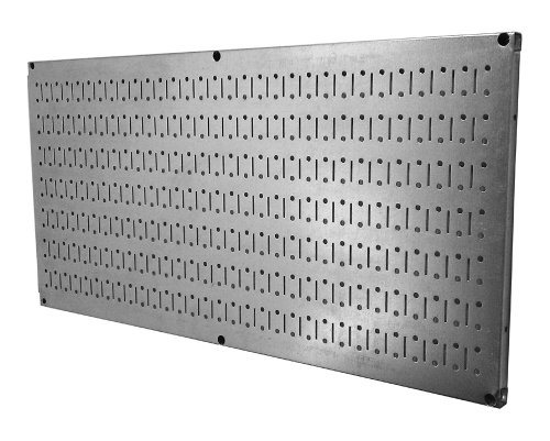 Wall Control Pegboard 16in x 32in Horizontal Galvanized Metal Pegboard Tool Board Panel