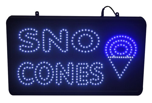 Paragon SNO-Cone LED Lighted Sign, Black