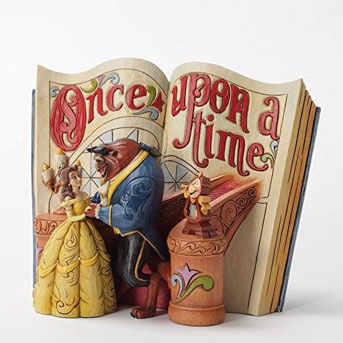 Disney Traditions by Jim Shore “Beauty and the Beast” Storybook Stone Resin Figurine, 6”