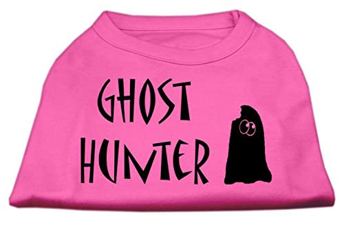 Mirage Pet Products Ghost Hunter Screen Print Shirt Light Pink with Black Lettering XS (8)