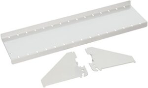wall control pegboard shelf 4in deep pegboard shelf assembly for wall control pegboard and slotted tool board – white
