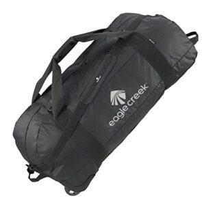 eagle creek no matter what rolling duffel bag xl - featuring durable water-resistant fabric, bar-tacked reinforcement, and heavy duty treaded wheels, black - x-large