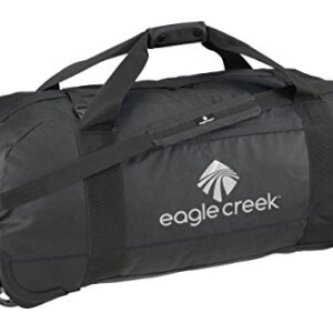 Eagle Creek No Matter What Rolling Duffel Bag XL - Featuring Durable Water-Resistant Fabric, Bar-Tacked Reinforcement, and Heavy Duty Treaded Wheels, Black - X-Large