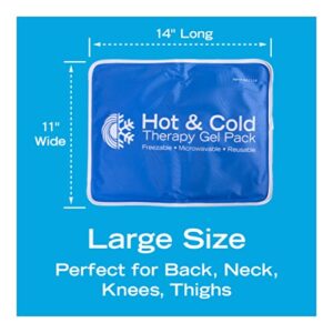 Roscoe Medical Gel Ice Packs Reusable and Cold Packs for Injuries Reusable, Shoulder Ice Pack, Knee Ice Pack, Hot and Cold Pack, Ice Pack for Back, 11 x 14 Inches, Large Ice Pack