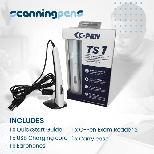 C Pen Text to Speech TS1 Scanning Pen - OCR Scanning Device for Reading, Literacy & Learning | Assistive Tool for Dyslexia & Learning Differences | Tests, Meetings, Study | Windows & Mac