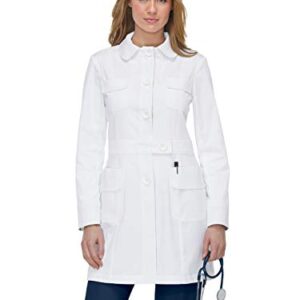 KOI 408 Women's Geneva Lab Coat White S