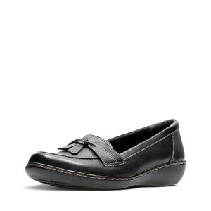 Clarks Women's Ashland Bubble Slip-On Loafer, Black, 11 M US