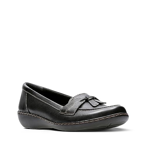 Clarks Women's Ashland Bubble Slip-On Loafer, Black, 11 M US