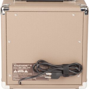 Fender Acoustasonic Guitar Amp for Acoustic Guitar, 15 Watts, 6 Inch Speaker, Dual Front-Panel inputs, 11.5Hx11.19Wx7.13D Inches, Tan