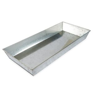 achla designs antique galvanized steel rectangular plant tray- 29 in