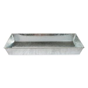 Achla Designs Antique Galvanized Steel Rectangular Plant Tray- 29 in