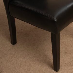 Christopher Knight Home Lissa PU Dining Chairs, 2-Pcs Set, Black