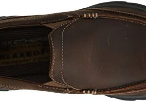 Skechers USA Men's Relaxed Fit Memory Foam Superior Gains Slip-On,15 M US,Dark Brown