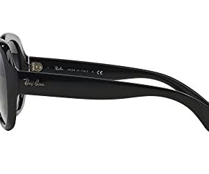 Ray-Ban Women's RB4191 Round Sunglasses, Black, 57mm