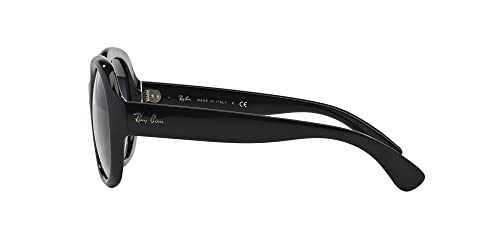 Ray-Ban Women's RB4191 Round Sunglasses, Black, 57mm