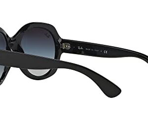 Ray-Ban Women's RB4191 Round Sunglasses, Black, 57mm