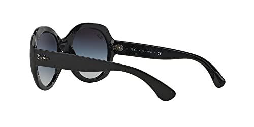 Ray-Ban Women's RB4191 Round Sunglasses, Black, 57mm