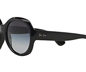 Ray-Ban Women's RB4191 Round Sunglasses, Black, 57mm